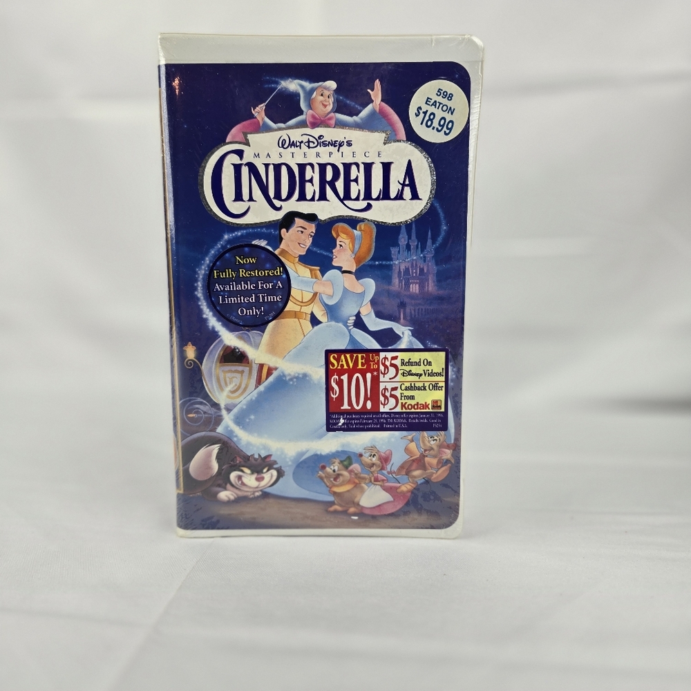 Vintage Walt Disney's Cinderella VHS New Sealed
